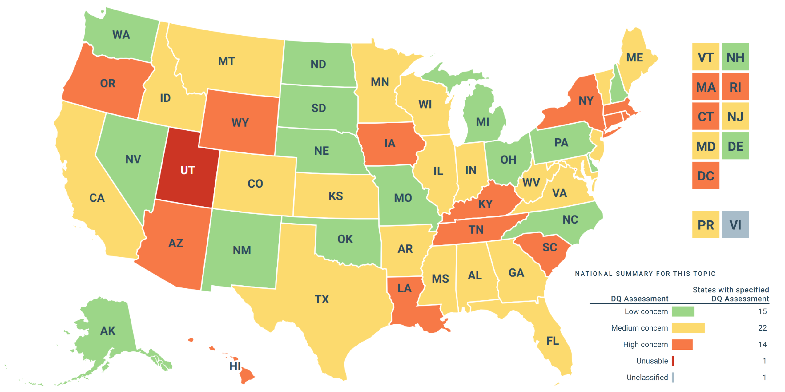 Race and Ethnicity Data T-MSIS analytic file 2022 showing 50 state map with data quality assessments