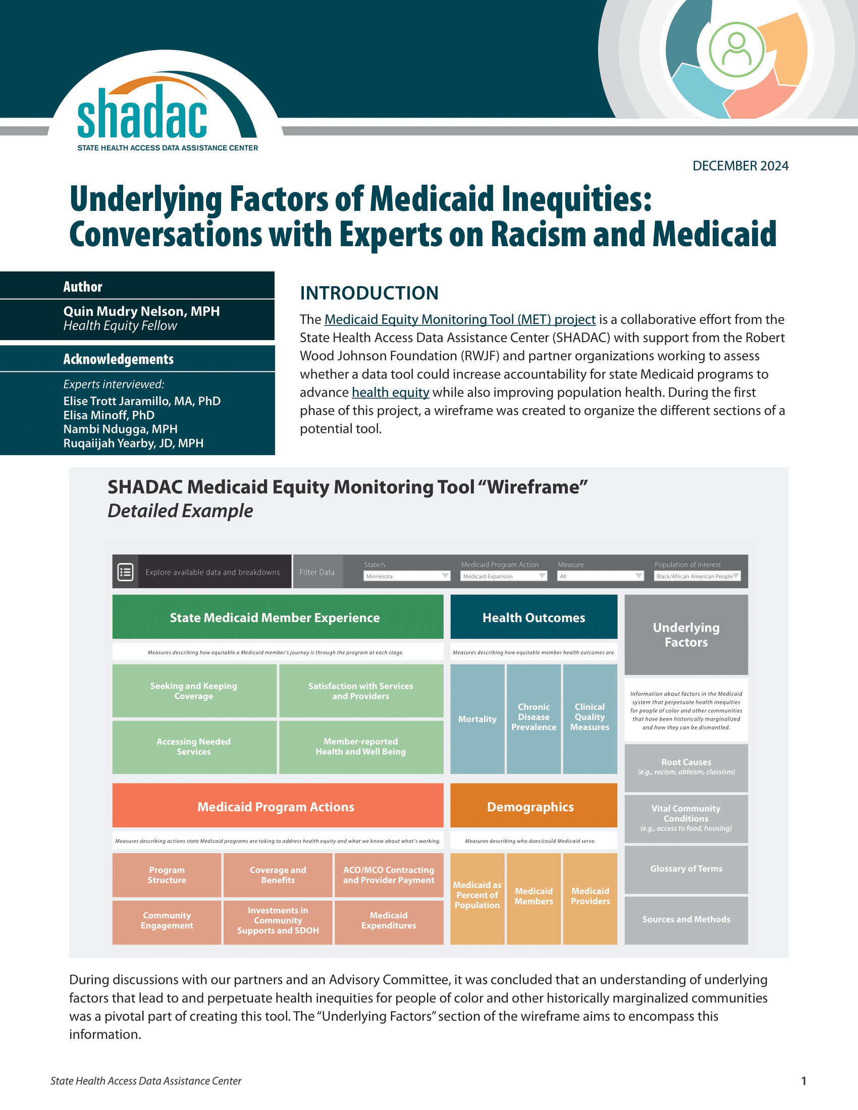 coversations with experts on racism and medicaid brief cover page